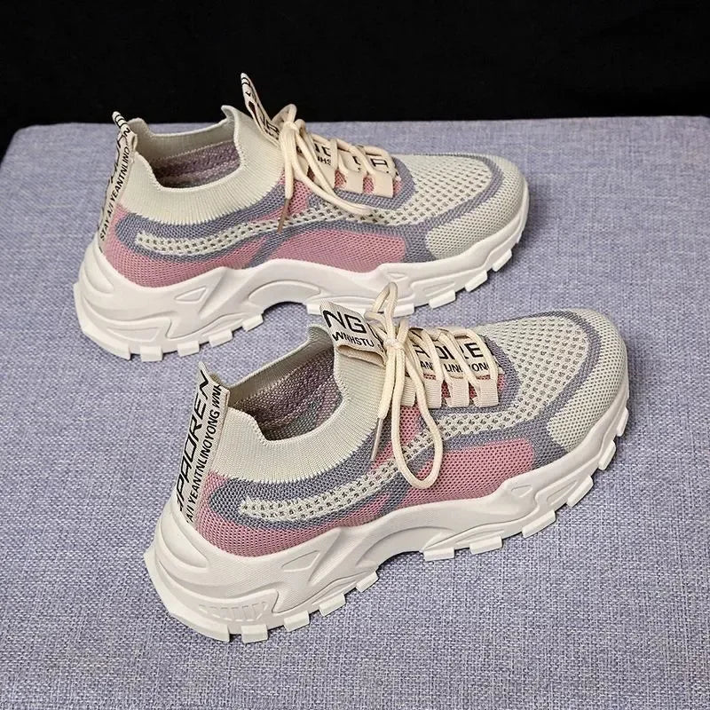 2026 Spring New Ultra-light Running Shoes Sports Women's Shoes Mesh Non-slip Breathable Soft-soled Lightweight Casual Shoes