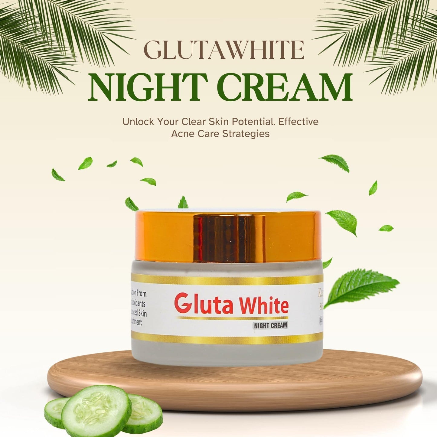 Gluta White Extreme Stronger Light Up And Anti-Aging Day & Night Cream | 50gram