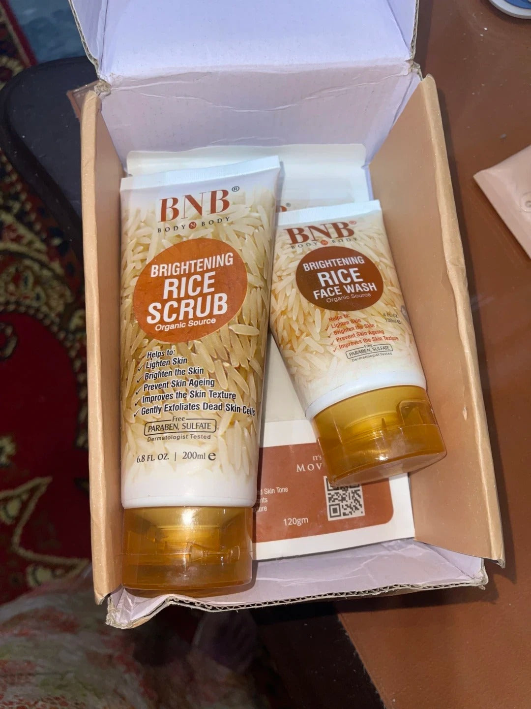 BNB 3 in 1 Rice Extract & Glow Kit ~ Rice Face Wash + Rice Scrub + Rice Face Mask