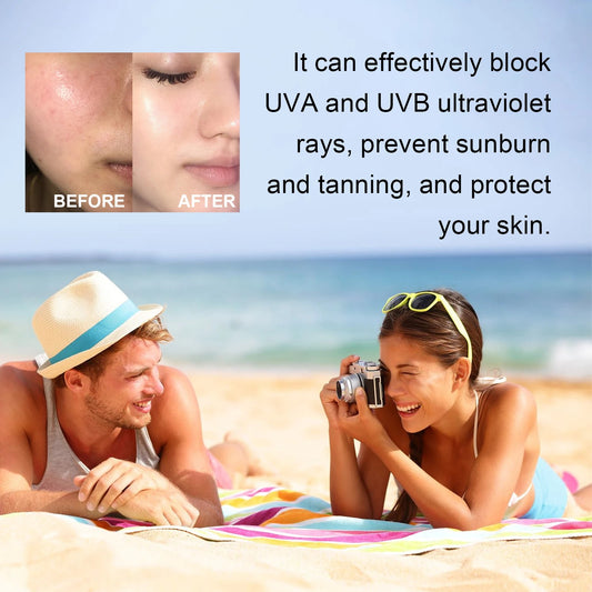 Face & Body Sunscreen Non-Greasy SPF 100+ Facial Sunblock UVA & UVB Protection Sunblocking Cream Anti Aging for Summer Beach